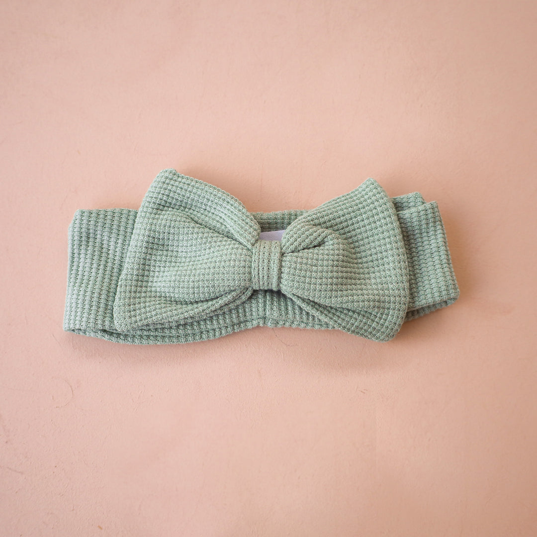 Waffle Stretchy Bow Headband