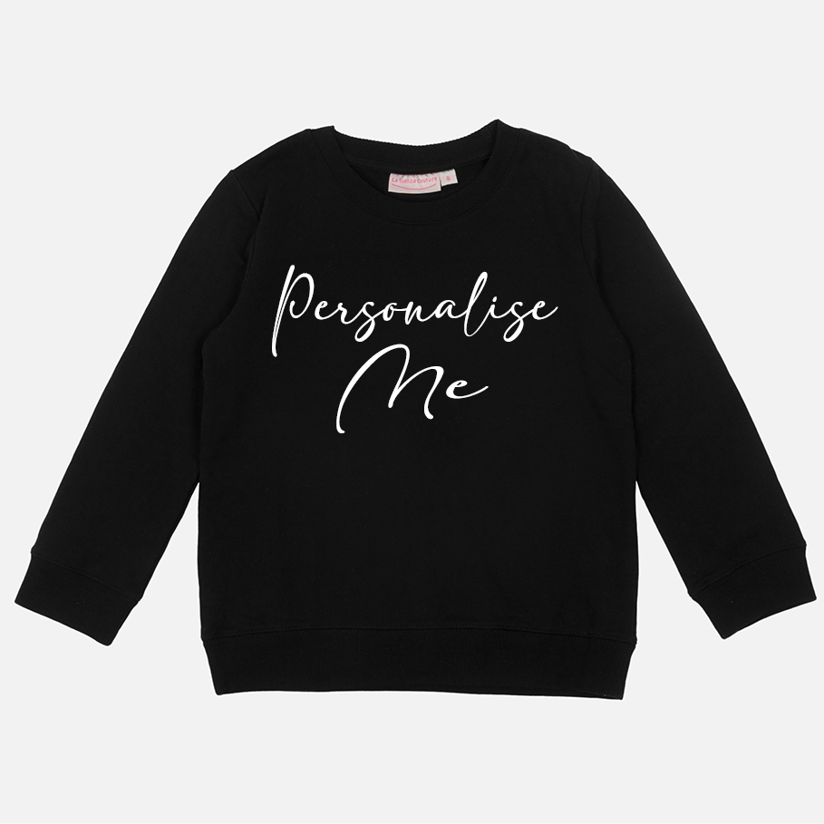 Personalised Mummy Crew Neck - Black