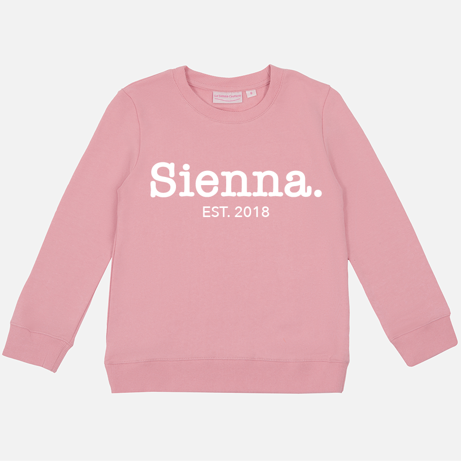 Personalised Mummy Crew Neck - Parisian Pink