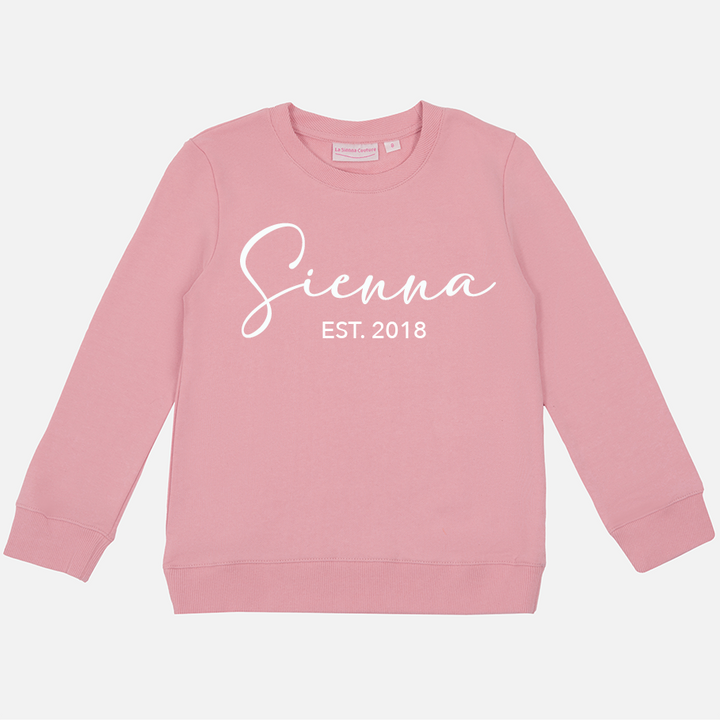 Personalised Mummy Crew Neck - Parisian Pink