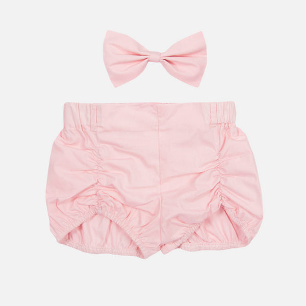 Shorts & Bow - Baby Pink – La Sienna Couture