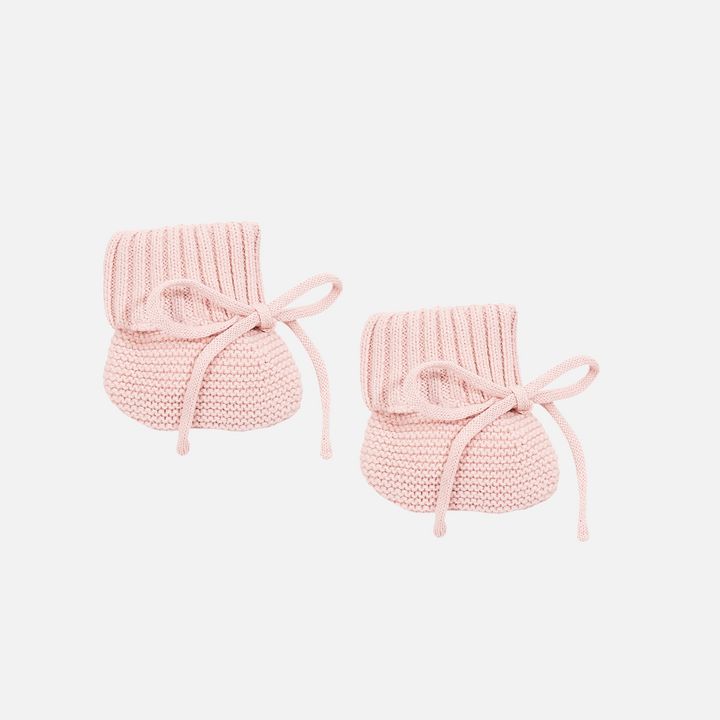 Knitted Booties - Rose Quartz