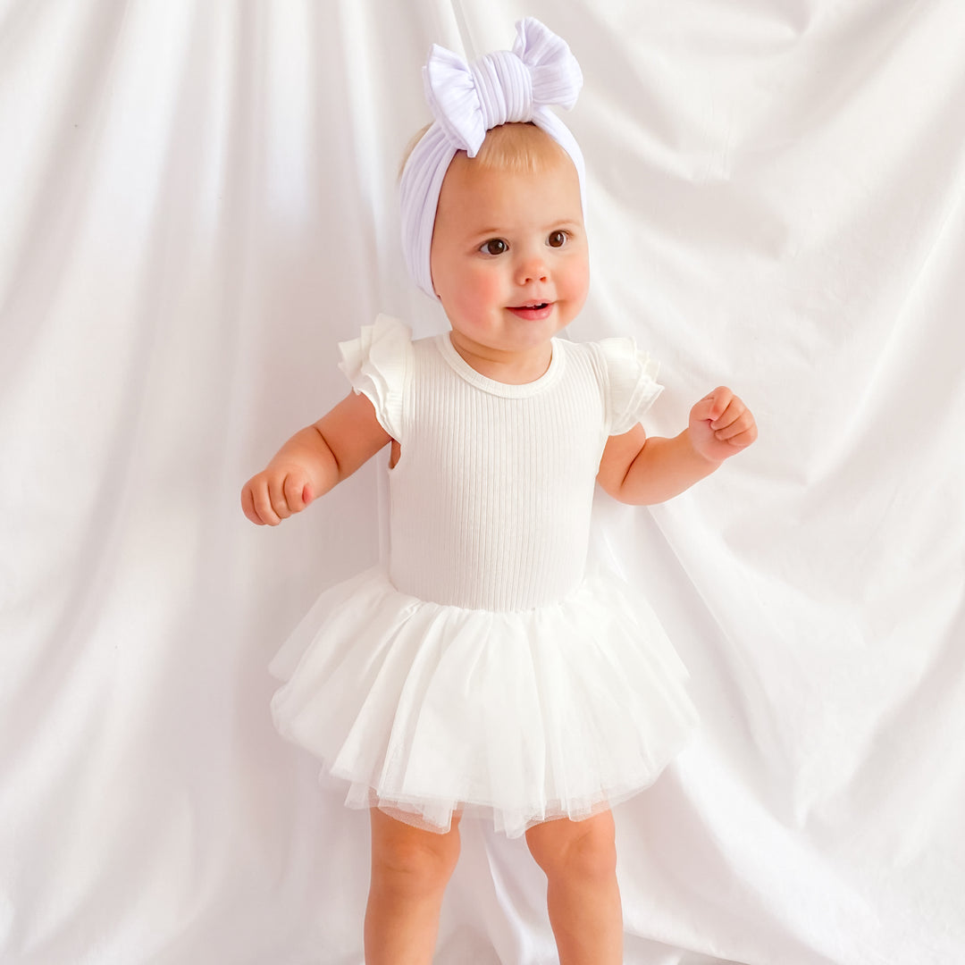 Cozy Summer Tutu Dress - Coconut Milk