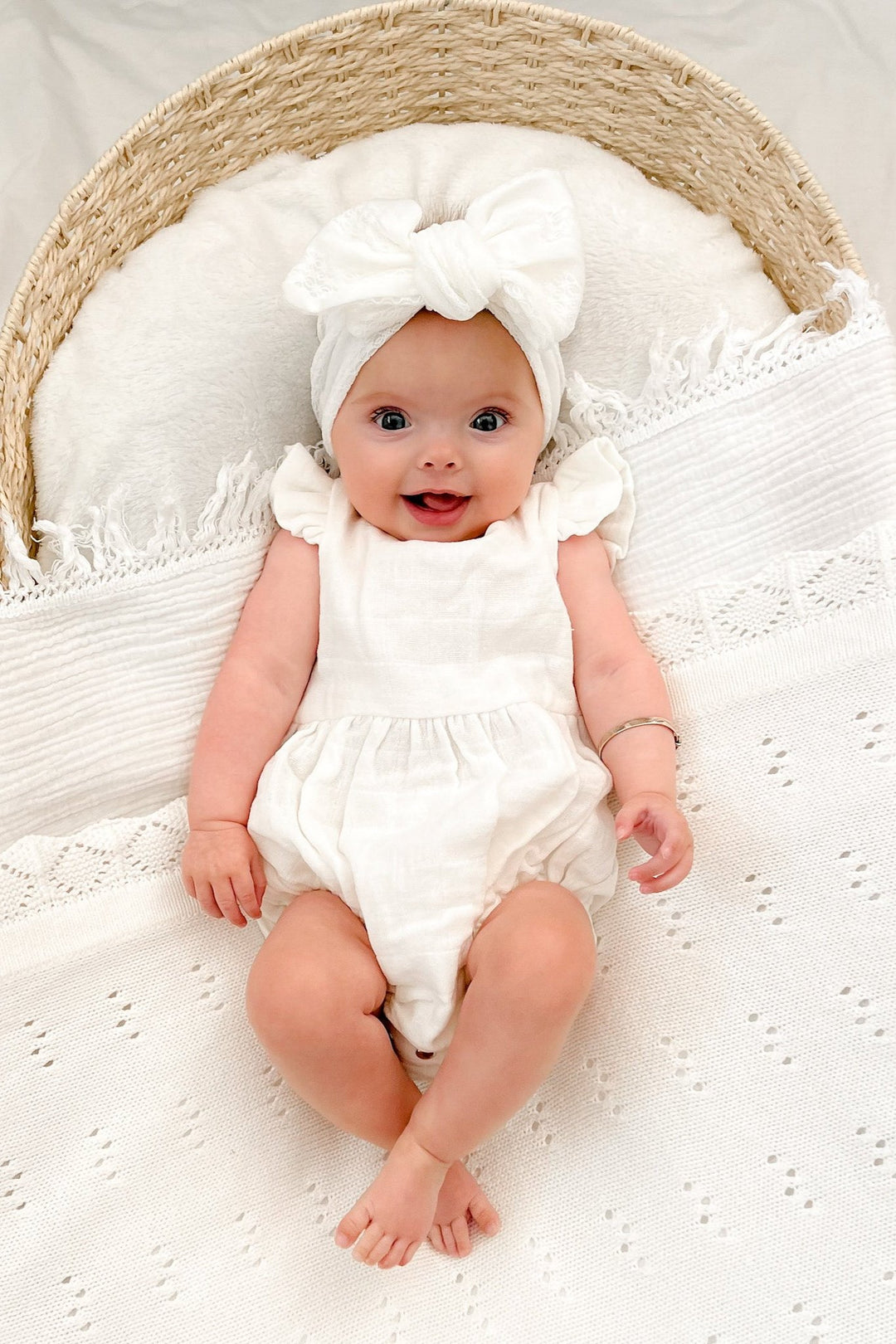 Muslin Bubble Romper - Coconut