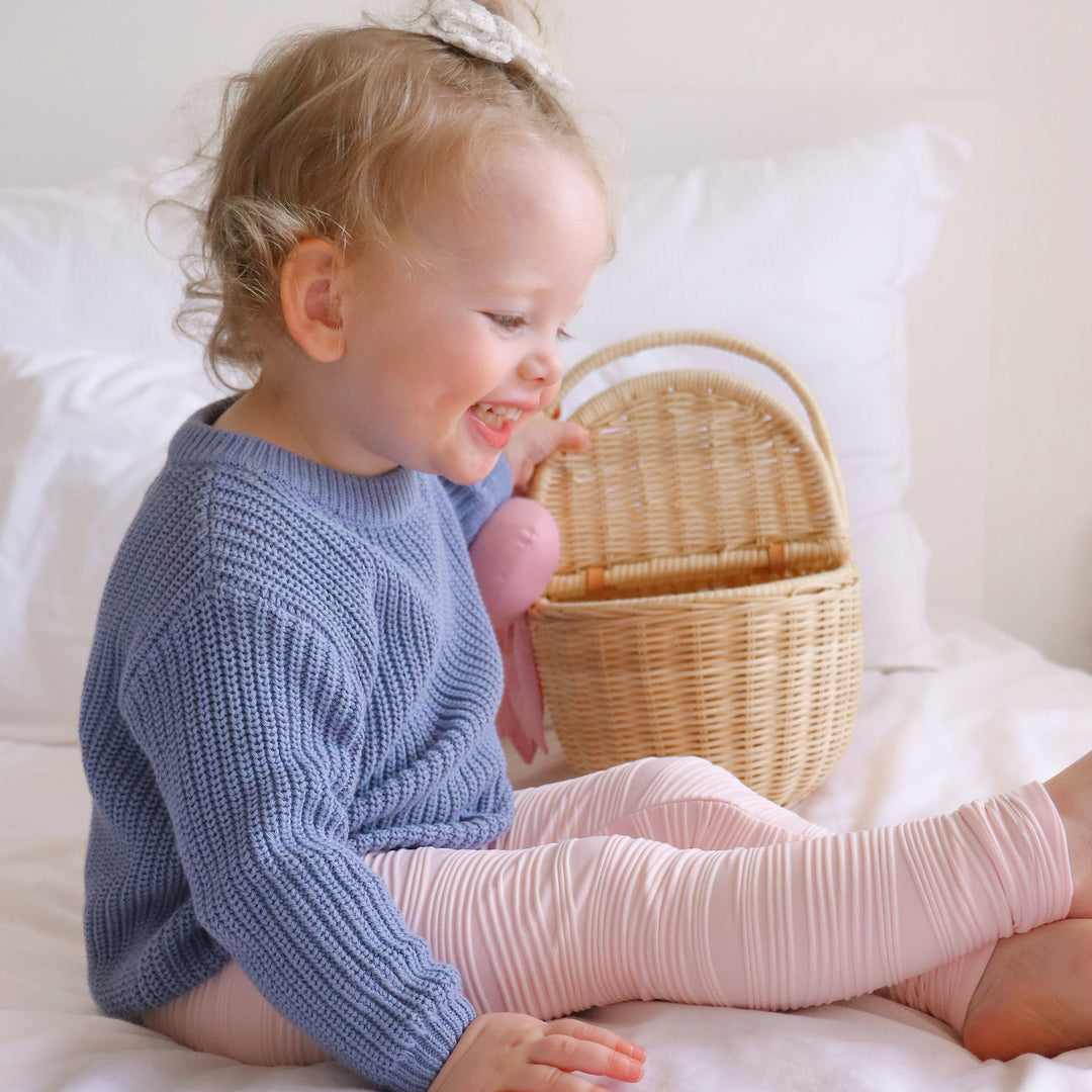 Ribbed Leggings - Baby Pink