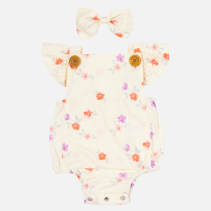 Button Romper - Mae