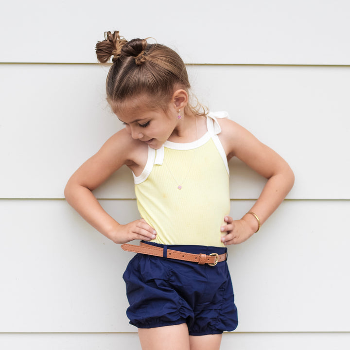 Shorts & Bow - Navy