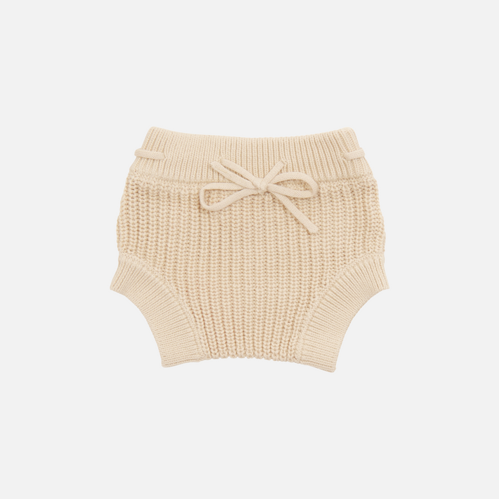 oatmeal baby chunky knitted bloomers