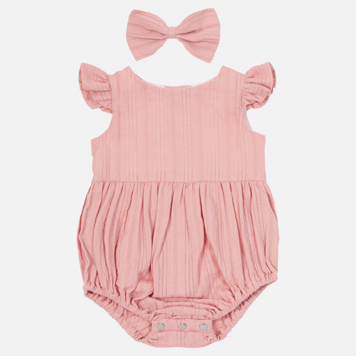 Noella Bubble Romper - Dusty Pink