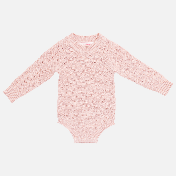 Montee Knitted Romper - Rose Quartz